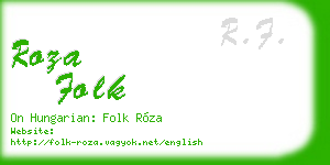 roza folk business card